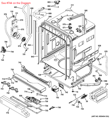 Picture of GE VALVE WATER ASM - Part# WD15X21339