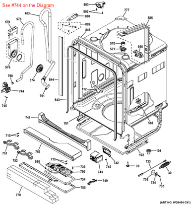 Picture of GE VALVE WATER ASM - Part# WD15X21340