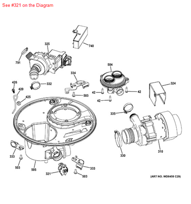 Picture of GE TURBIDITY SENSOR ASSY - Part# WD21X10494