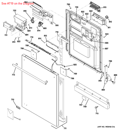 Picture of GE KEYPAD - Part# WD34X11065