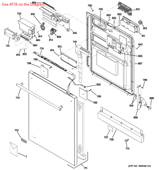 Picture of GE KEYPAD - Part# WD34X11065