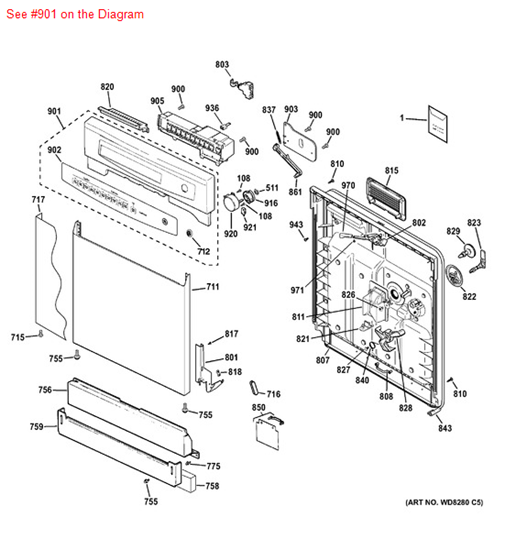 Picture of GE ESCUTCHEON - Part# WD34X11690