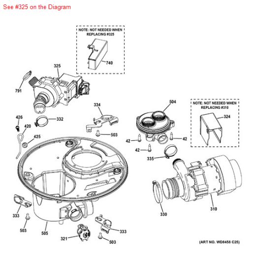 Picture of GE DRAIN PUMP KIT - Part# WD35X20874