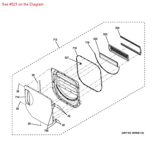 Picture of GE GRID - Part# WE01X20427