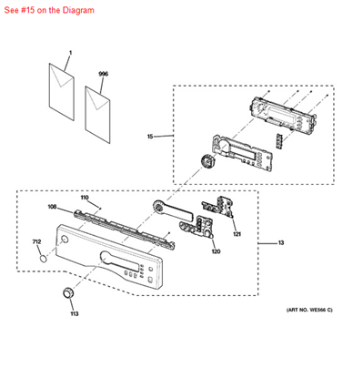 Picture of GE CONTROL ASM - Part# WE04X10155