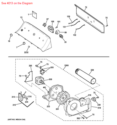 Picture of GE DRIVE BELT - Part# WE12X21574
