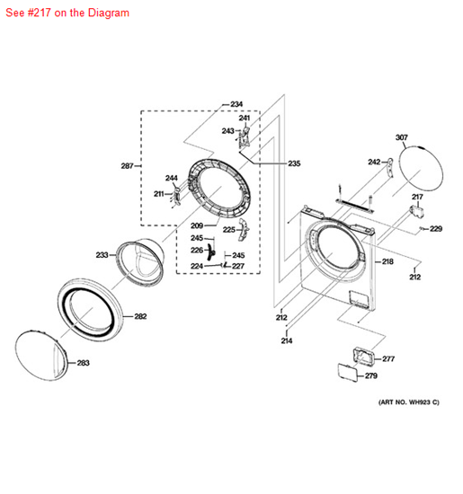 Picture of GE DOOR LOCK - Part# WH10X10008