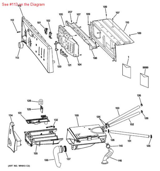 Picture of GE SELECT CYCLE KNOB ASM - Part# WH11X10041