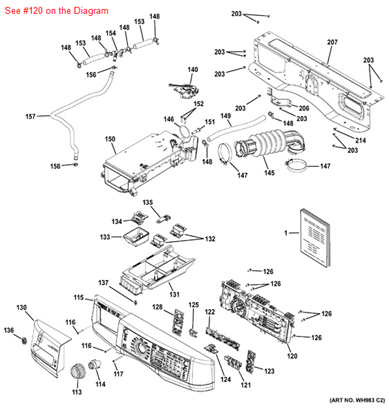 Picture of GE UI PCB & SWITCH ASSY - Part# WH12X23219