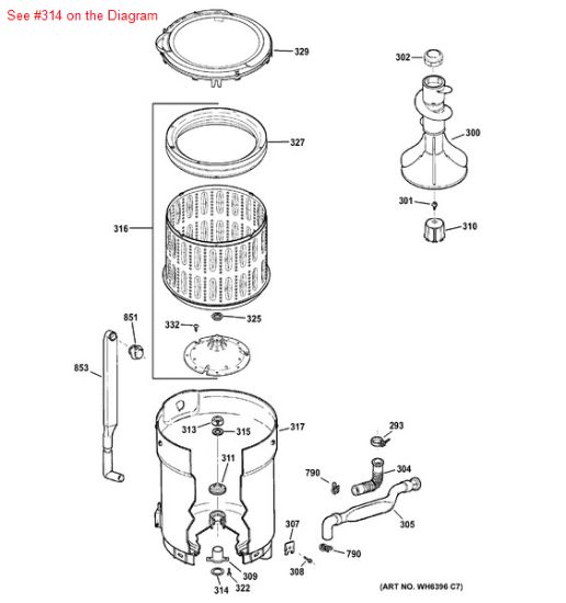 Picture of GE WASHER FOR TUB BEARING - Part# WH2X1197