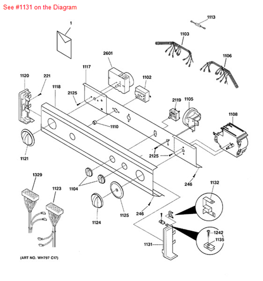 Picture of GE END CAP R H WHITE - Part# WH42X10225