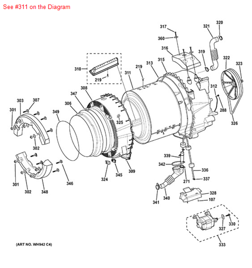 Picture of GE BASKET ASM - Part# WH45X10079