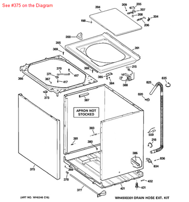 Picture of GE PANEL FRONT ASM - Part# WH46X10281