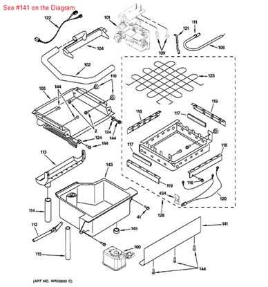 Picture of GE COVER GRID - Part# WR02X10382