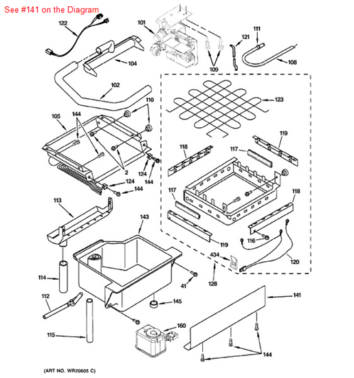 Picture of GE COVER GRID - Part# WR02X10382