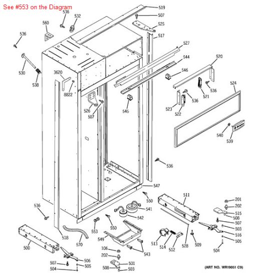 Picture of GE 5/16 CNTR UN - Part# WR02X10471