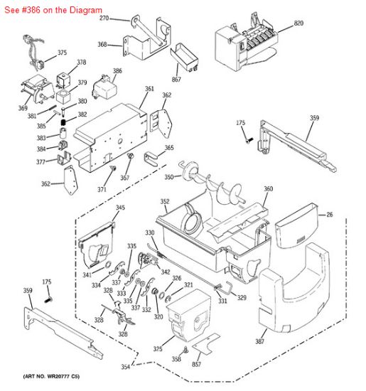 Picture of GE BOOT AUGER MOTOR - Part# WR02X11295