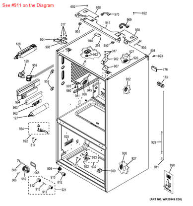 Picture of GE TUBING PEX 55.3 IN - Part# WR02X13673