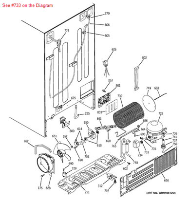 Picture of GE PTCR - Part# WR07X10057