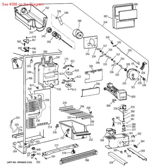 Picture of GE DOOR ICE STO - Part# WR17X10273
