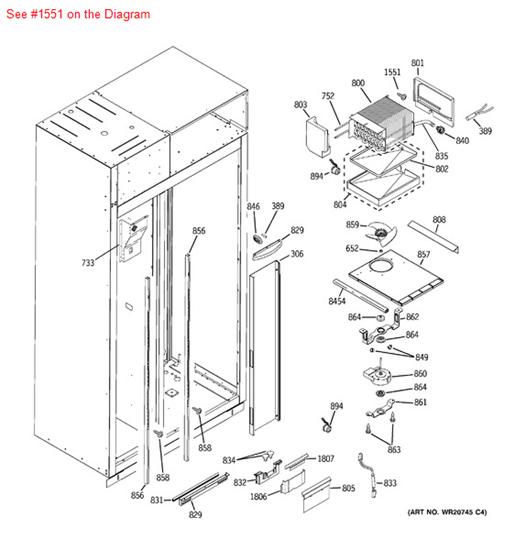 Picture of GE SCREW - Part# WR1X5645