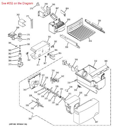 Picture of GE BUCKET ICE D - Part# WR30X10017