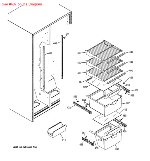 Picture of GE PAN VEG - Part# WR32X10158