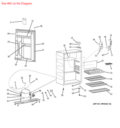 Picture of GE PTC THERMISTOR - Part# WR50X10072