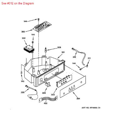 Picture of GE THERMISTOR BIN - Part# WR55X10545