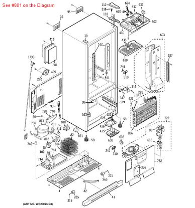 Picture of GE General Electric Hotpoint Sears Kenmore Refrigerator ERC Main Control Board Assembly - Part# WR55X10942