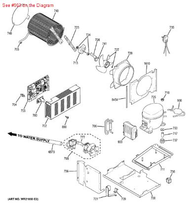 Picture of GE General Electric Hotpoint RCA Sears Kenmore Refrigerator Compressor Mount INVERTER BOARD ASSMBLY - Part# WR55X11138