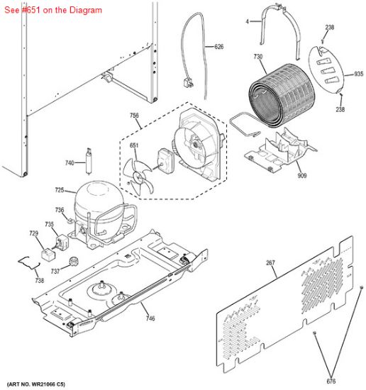 Picture of GE BLADE COND FAN ASM - Part# WR60X10207