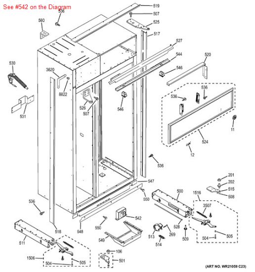Picture of GE TRANSFORMER - Part# WR62X22863