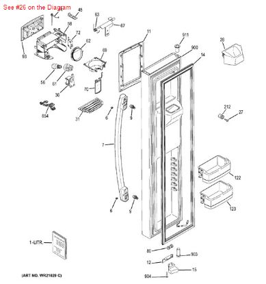 Picture of GE ICE GUIDE - Part# WR71X10705
