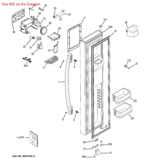 Picture of GE ICE GUIDE - Part# WR71X10705