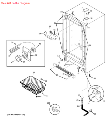 Picture of GE BIN-DOOR W/LID - Part# WR71X10849