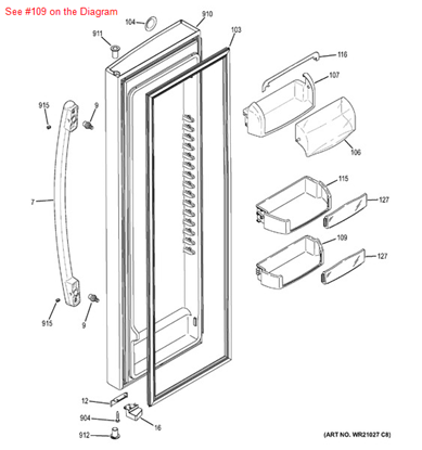 Picture of GE MODULE SHELF FF - Part# WR71X10979