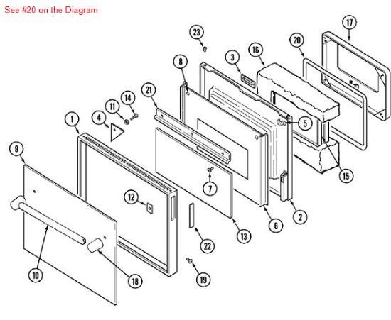 Picture of Maytag OVN DR SEAL - Part# 701650