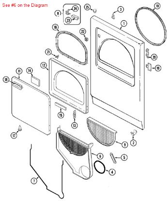 Picture of Maytag COLLECTOR DUCT - Part# 12001324