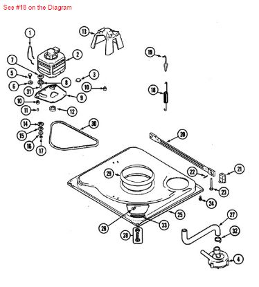 Picture of Maytag Whirlpool KitchenAid Magic Chef Roper Norge Sears Kenmore Admiral Amana Clothes Washer Washing Machine SUSPENSION SPRING - Part# 21001598