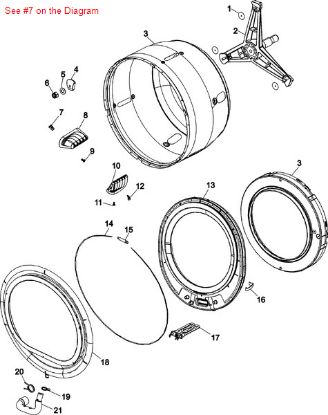 Picture of Maytag P1-GROMMET, BAFFLE - Part# 22001999