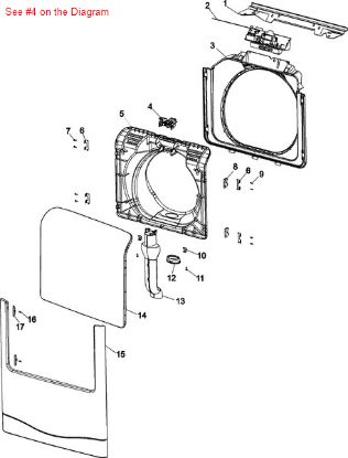 Picture of Maytag P1-DOOR, LOCK HOOP ASM - Part# 22003269