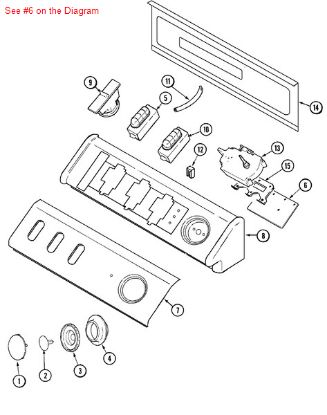 Picture of Maytag Whirlpool KitchenAid Magic Chef Roper Norge Sears Kenmore Admiral Amana Washing Machine Clothes Washer ANALOG WATER TEMPERATURE ELECTRONIC CONTROL BOARD - Part# 22003906