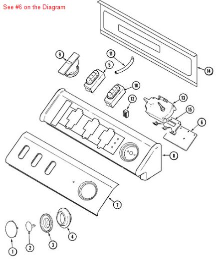 Picture of Maytag Whirlpool KitchenAid Magic Chef Roper Norge Sears Kenmore Admiral Amana Washing Machine Clothes Washer ANALOG WATER TEMPERATURE ELECTRONIC CONTROL BOARD - Part# 22003906