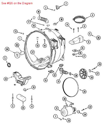 Picture of Maytag SCREW, RETAINING BOLT - Part# 22003937