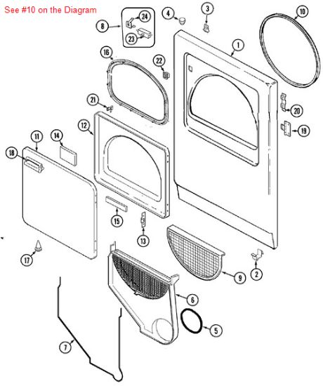 Picture of Maytag P-1 SEAL ASM, CYL FRONT - Part# 31001637