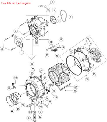 Picture of Maytag ASSY-WIRE DIAPHGRAM - Part# 34001116