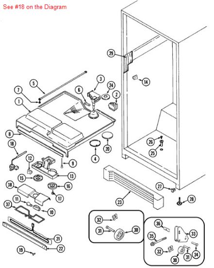 Picture of Maytag CONTROL, TEMP - Part# 61001343