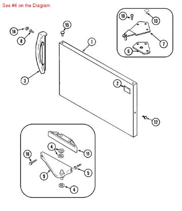 Picture of Maytag WASHER, CENTER HINGE - Part# 61002231
