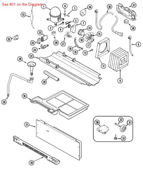 Picture of Maytag WHEEL - Part# 61003826